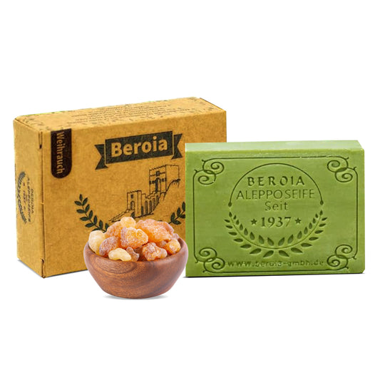 Beroia® Originale Aleppo Seife 1 x 125g traditionell & handgemacht für Haut & Haar