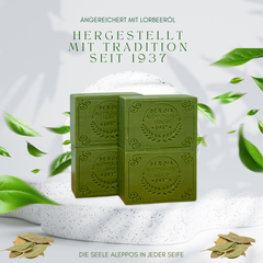 Beroia® Originale Aleppo Seife 1 x 125g traditionell & handgemacht für Haut & Haar