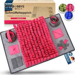 BOBBYS WELT® Schnüffelteppich [Testsieger] für Hunde & Katzen + GRATIS E-Book - Interaktives bissfestes Intelligenzspielzeug zur Förderung und Auslastung