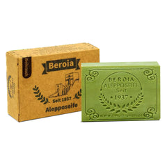 Beroia® Originale Aleppo Seife 1 x 125g traditionell & handgemacht für Haut & Haar
